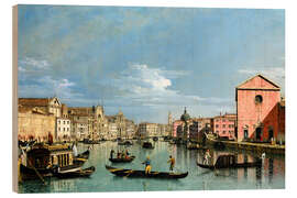 Wood print Venice, the grand canal facing santa croce