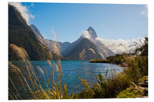 Tableau en PVC Mitre Peak, Milford Sound