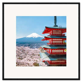 Kehystetty taidepainatus Chureito Pagoda in Yamanashi Japan