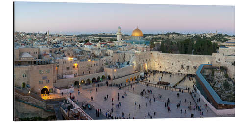 Aluminiumsbilde Jerusalem with Wailing Wall 