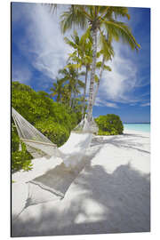 Magnettafel Hängematte an tropischem Strand