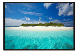 Gerahmter Kunstdruck Unbewohnte Insel, Malediven