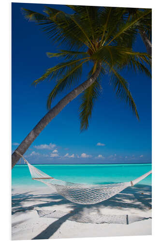 Foam board print Hammock on a tropical beach