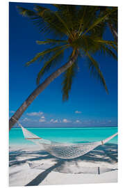 Quadro em PVC Hammock on a tropical beach