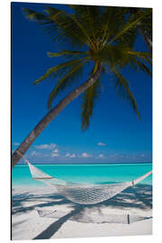 Magnettafel Hängematte an tropischem Strand