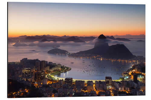 Quadro em alumínio Sugarloaf Mountain and Botafogo Bay