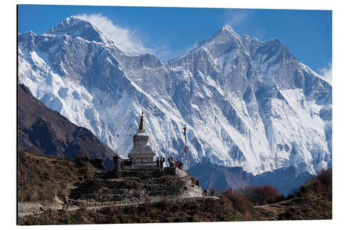 Aluminium print Tenzing Norgye Stupa & Mount Everest