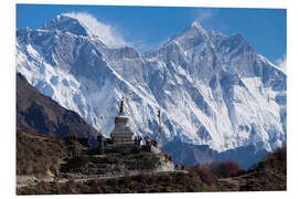 Foam board print Tenzing Norgye Stupa &amp; Mount Everest