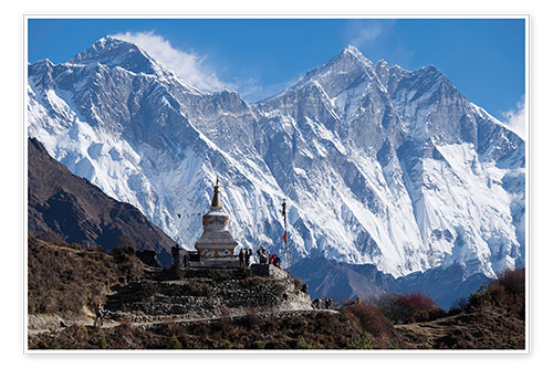 Poster Tenzing Norgye Stupa & Mount Everest