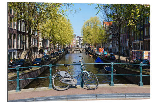 Tableau en aluminium Canal à Amsterdam