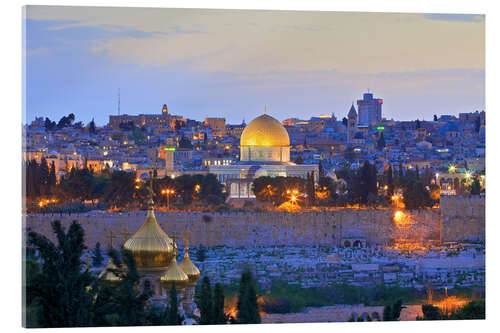 Acrylic print Jerusalem with Dome of the Rock