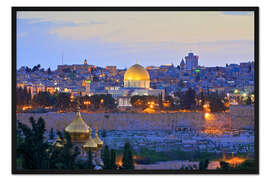Gerahmter Kunstdruck Jerusalem mit Felsendom
