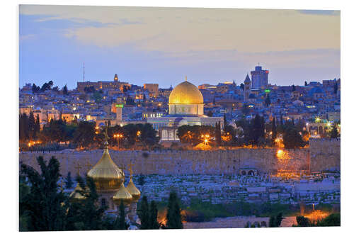 Foam board print Jerusalem with Dome of the Rock