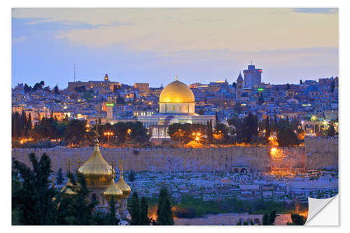 Wall sticker Jerusalem with Dome of the Rock