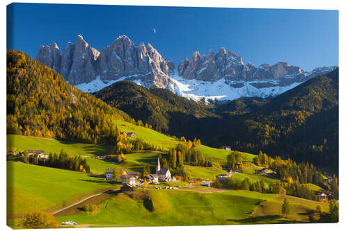 Canvas print St. Magdalena, Val di Funes