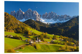 Foam board print St. Magdalena, Val di Funes