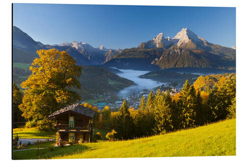 Aluminium print Berchtesgaden with Mt. Watzmann