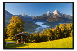 Gerahmter Kunstdruck Berchtesgaden mit Watzmann