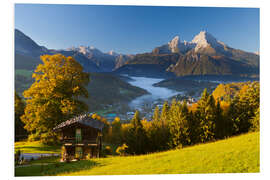 Foam board print Berchtesgaden with Mt. Watzmann