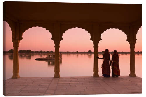 Leinwandbild Inderinnen, Jaisalmer