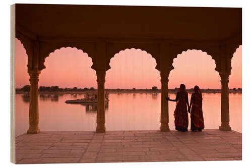 Holzbild Inderinnen, Jaisalmer