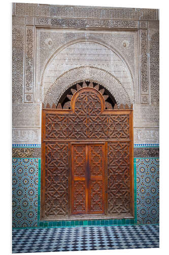 Foam board print Door of the Medersa Bou Inania, Fes