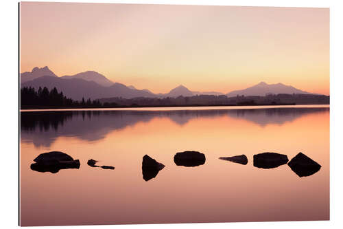 Gallery print Hopfensee Lake at dusk