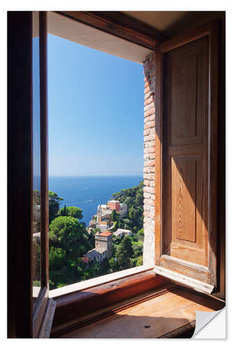 Selvklebende plakat View of Portofino