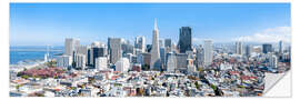 Naklejka na ścianę San Francisco skyline in summer