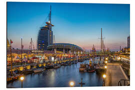 Magnettafel Sail 2015 Klimahaus - Havenwelten Bremerhaven bei Nacht