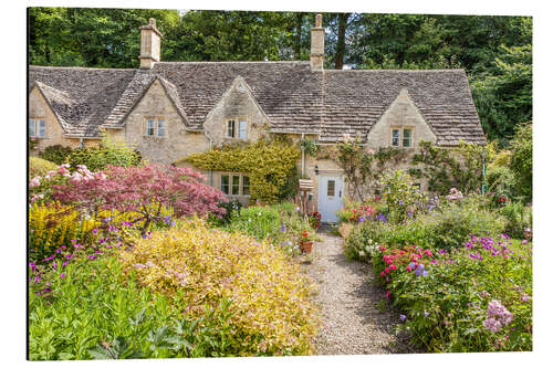 Aluminium print Romantic Cottage garden in the Cotswolds (England)