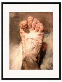 Gerahmter Kunstdruck Fuss des Künstlers