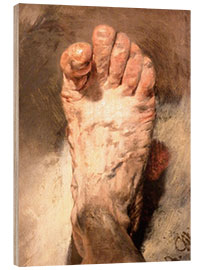 Wood print Foot of the artist