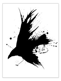 Poster Corbeau à l'encre noire - Christian Klute