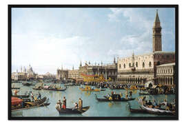 Gerahmter Kunstdruck Das Hafenbecken von San Marco am Himmelfahrtstag