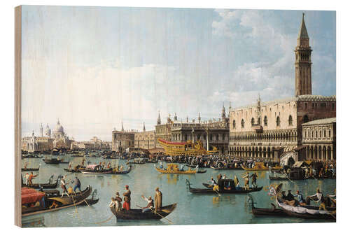 Wood print The harbour of San Marco on Ascension Day