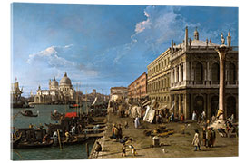 Stampa su vetro acrilico  Il pontile con la biblioteca - Antonio Canaletto