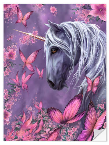 Adesivo murale The Butterfly Unicorn