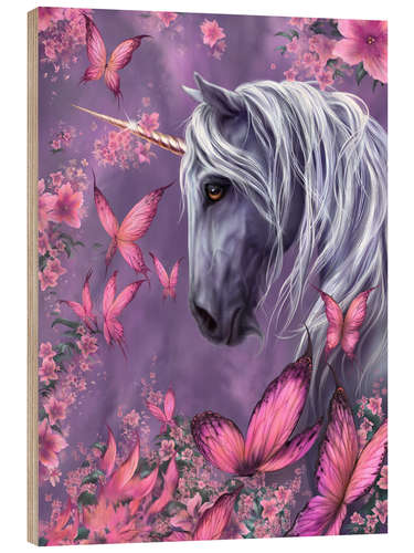 Cuadro de madera The Butterfly Unicorn