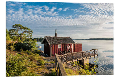 Foam board print Archipelago on the Baltic Sea coast near Stockholm (Sweden)