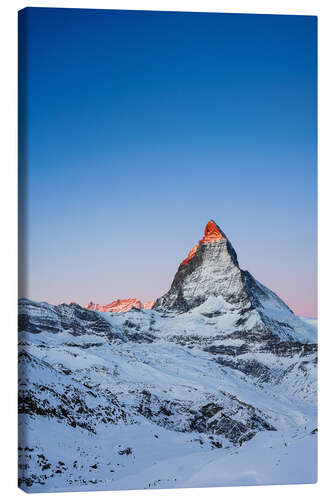 Tableau sur toile Matterhorn at sunrise from Riffelberg
