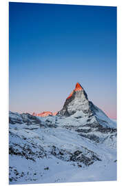 Foam board print Matterhorn at sunrise from Riffelberg