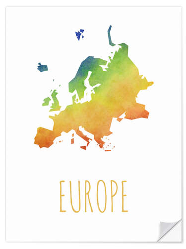 Selvklebende plakat Europe