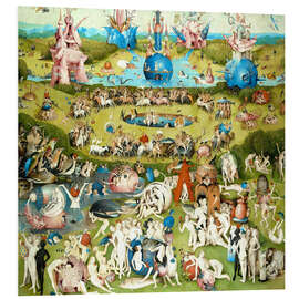 Foam board print The Garden of Earthly Delights - Mankind Before the Flood