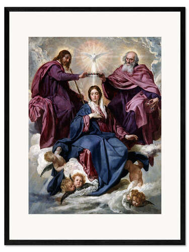 Plakat artystyczny premium w ramie Coronation of the Virgin