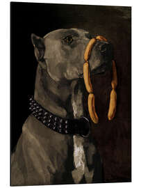 Magnettafel Dogge mit Würstchen