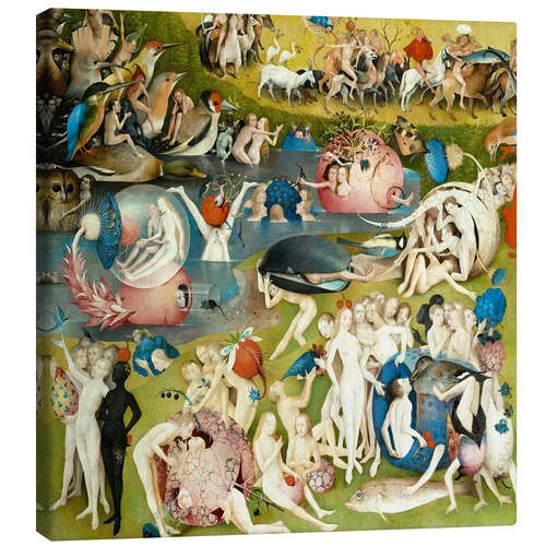 Tableau sur toile Le Jardin des délices - L'Humanité avant le déluge (détail) II