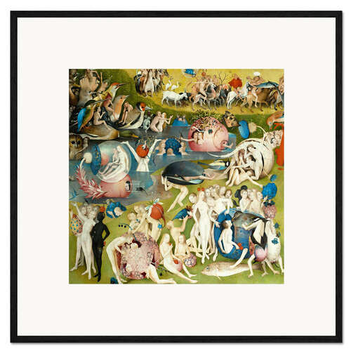 Impression artistique encadrée Le Jardin des délices - L'Humanité avant le déluge (détail) II