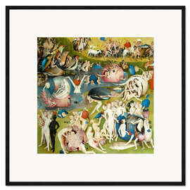 Impression artistique encadrée Le Jardin des délices - L'Humanité avant le déluge (détail) II