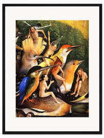 Gerahmter Kunstdruck Der Garten der Lüste - Menschheit vor der Sintflut (Detail) III